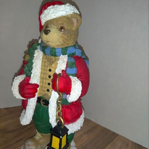 Simson Giftware Vintage Santa Claus Bear With Lantern Ceramic 16'in Tall - Picture 4 of 9